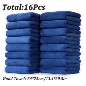 TEMU 16개 손수건 울트라-소프트 마이크로화이버 손수건 세트 - 13.4x29.5인치, 스포츠, 피트니스, 목욕에 적합한 초흡수성 & 편안함 - 다양한 단색