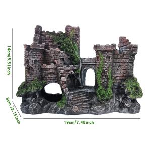 TEMU 1pc 빈티지 성어 어항 장식, 버블 돌 특징이 있는 레진 아쿠아리엄 장식, 손수 제작된 낭만적인 매력, 어항 환경을 위한 레진 암석 경관 장식