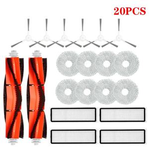 TEMU 샤오미 로봇 진공청소기 S10+/ S10 Plus 액세서리 20개 세트 - 메인 사이드 브러시, Hepa 필터, 걸레 천, 스페어 파츠