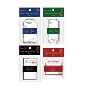 TEMU 4 팩 레트로 미국 손가락 계정 라벨 - 고대 숲에 영감을 받은 편지지 시리즈, 글리터가 있는 혼합 색상 종이 스티커, 미리 붙여진 단용, 우주 주제, 직사각형 모양, 광택 있는 마감, 메시지 노트 및 아트 장식용 플레드 패턴 (30장/팩)|편지지