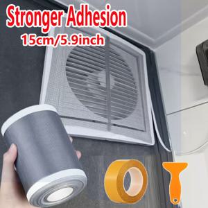 TEMU 업그레이드된 자체 접착 메쉬 수리 테이프 - 강력한 접착력 5.9인치 폭 욕실 주방 환기 팬용 머리카락 포집기, 샤워 욕조 및 싱크대 스크린 - 내구성 있는 메쉬 필터 교체 테이프
