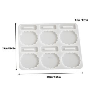 TEMU 1pc DTOHO 실리콘 레진 코스터 모양, 기도 라운드 코스터 모양, 에폭시 레진, DIY 공예, 컵 매트 제작용 베이스가 있는 모양