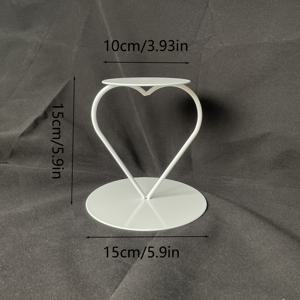 TEMU 우아한 화이트 메탈 하트 모양 플로팅 케이크 스탠드 - 결혼식, 생일, 데이 장식용 3단 라운드 케이크 디스플레이