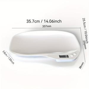 TEMU 1개 디지털 애완 동물 저울 LCD 디스플레이 - 소형견, 고양이, 햄스터, 물고기용 정확한 키 & 무게 측정 - 최대 22lbs, 길이 11인치, 가벼운 플라스틱