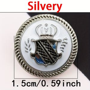 TEMU 10개 우아한 남성용 메탈 실드 크라운 버튼, 은빛 패셔너블 영국 스타일 오일 드롭 핸드 소잉 버클, 셔츠, 재킷, 및 정장에 적합 - 골든, 칼리지 스타일, 수제 홈 소잉 용품