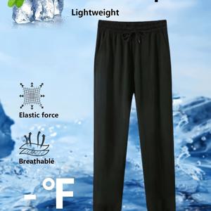 TEMU 여성용 아이스슬릭 섬유 쿨링 젤 기술 퀵드라이 요가 팬츠 - 고탄력 복부 컨트롤 운동용 레깅스, 헬스, 하이킹, 여행용 - 솔리드 컬러 풀 레그 (봄/여름/가을) 요가 및 트레이닝에 적합