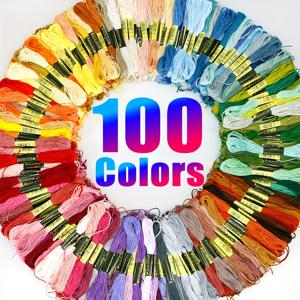 TEMU 36/50/100/150/200/447pcs 고품질 무지개 색상 자수 실 수선 실 공예 크로스 스티치 실 가방 실, DIY 공예 치과 필링 우정 팔찌 로프 크로스 스티치 실 수제 아트 자수 실