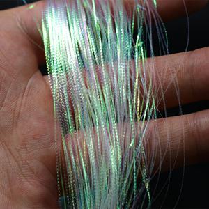 TEMU Gliss의 N Glow 울트라 파인 섬유 무지개빛 플래시 스트랜드 - 25cm 혼합 색상 팩, 낚시 미끼 장식용, 진주 빛 톤의 물고기 비늘 효과, 강화된 빛 반사를 위한 골판지 질감