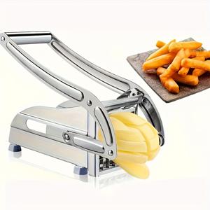 TEMU 스테인레스 스틸 다기능 야채 및 과일 슬라이서 - 감자, 양파, 당근 등에 적합한 내구성 있는 주방 가제트 - 바베큐 및 야외 요리에 이상적