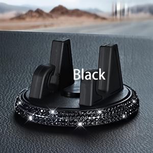 TEMU 인레이가 있는 컬러풀 업그레이드 자동차 모바일 폰 홀더 센터 콘솔용, 360도 회전 가능한 내비게이션 지지대 블랙 블루 레드 실버 핑크