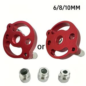 TEMU 레드 알루미늄 합금 자체 중심 네일 몰드 세트, 목공 홀 펀처 드릴 가이드, 직경 구멍용 핸드헬드 드릴 가이드, DIY 가구 조인트 도구 키트, 전원 연결 필요 없음