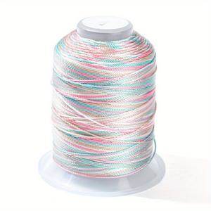 TEMU 팔찌 만들기용 컬러풀 세그먼트 염색 폴리에스터 라운드 실, 0.8mm, 약 273.40 야드(250m)/롤, 팔찌 목걸이 귀걸이 DIY 쥬얼리 공예용