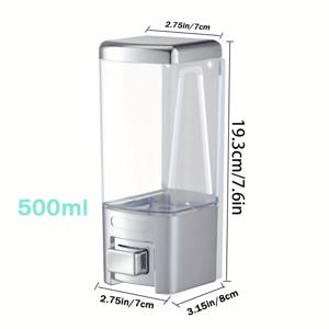 TEMU 500ml 벽걸이형 샤워젤 & 샴푸 디스펜서, 욕실·호텔·주방용 (액체 미포함)