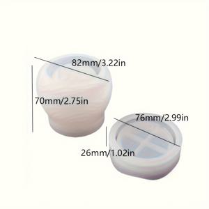 TEMU 1 세트 레진 캐스팅 모양 추가 대형, 실리콘 모양이 있는 에폭시 레진 공예용 뚜껑, DIY 보석 보관함, 캔디 용기, 촛불 홀더, 가정 장식 및 도자기 병 세트에 완벽합니다.