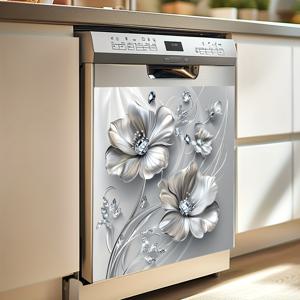 TEMU 다이아몬드가 장식된 창의적인 꽃 벽 스티커 2개 세트, 거실 주방 홈 배경용