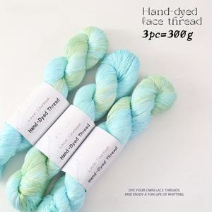 TEMU 300그램 손염색 털실, 20% 실크, 10% 린넨, 70% 대나무 섬유 혼방, 모자, 스웨터, 숄 등 손뜨개 및 코바늘 뜨개질 프로젝트에 적합. 100그램당 1개로 제공되며, 1팩당 총 300그램입니다.