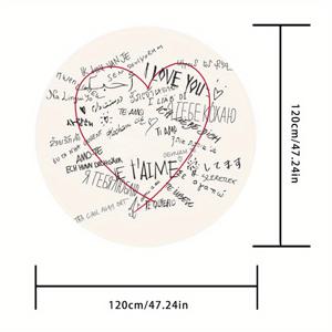 TEMU 대형 둥근 벨벳 지역 매트 - 부드럽고 부드러운 850g/m², 기계 세탁 가능, 거실, 침실, 또는 공부 장식에 완벽, 고품질 모사 재료, 대형과 소형 크기 모두 사용 가능, 장식용 바닥 매트 | 둥근 매트 | 부드러운 폴리에스터 섬유, 거실용 매트 | 거실용 매트