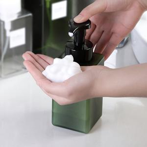 TEMU 450ml 수동 펌프 디스펜서 병 - 무향 & 비독성 고품질 플라스틱 폼 디스펜서, 세안제, 샴푸, 바디워시용 - 휴대용 여행 친화적 디자인, 위생적인 한 손 사용 가능, 욕실 액세서리, 투명한 액체 뷰 뷰티 도구