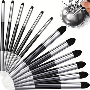 TEMU 12pcs 듀얼 엔드 스케치 스틱 - 드로잉, 페인팅 및 스케치용 라운드 합성 아트 블렌딩 도구 - 부드러운 쉐딩 및 디테일링을 위한 인간 중심 디자인, 스케치 용품, 창의적인 작품, 세련된 브러시 디자인, 고품질 브러시