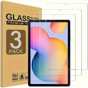 TEMU 갤럭시 탭 S6 라이트 26.42cm 2020/2022/2024 / 탭 S6 10.5인치 HD 강화유리 스크린 보호필름, 9H 경도, 지문 방지, 긁힘 방지, 고해상도, 쉬운 설치, 태블릿 화면 보호 | 내구성 및 낙하 방지 필름 (3개입)