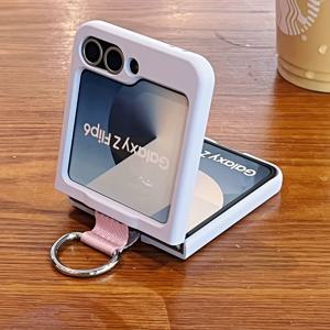 TEMU Z Flip6 초슬림 휴대폰 케이스, 접이식 스크린 매트 실크 로프 풀링 보호 커버, 갤럭시 Z Flip4/5 호환, 보호용 모바일 커버,플립 폰 케이스,세련된 디자인,내구성 있는 케이스,부드러운 터치 마감,스마트폰 케이스,모바일 액세서리,기술 애호가,스마트폰 소유자