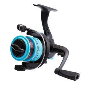 TEMU Fishing Tackle Kit의 초경량 스피닝 낚시릴, 접이식 핸들 - 컴팩트 그래피트 및 알루미늄 합금 아이스 낚시릴, 양손용, 겨울 및 아이스 낚시를 위한 화려한 노란색 및 파란색 디자인, 아이스 낚시 장비, 세련된 릴 디자인, 내구성 있는 낚시릴