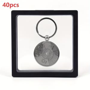 TEMU 20/40팩 클리어뷰 3D 플로팅 디스플레이 박스 - 먼지 방지 보석 정리함, 신축성 필름 포함, 목걸이·팔찌·반지·귀걸이용 투명 행거 수납, 내구성 있는 플라스틱 선물 상자, 패션 애호가를 위한 보호 필름 포함|링귀걸이