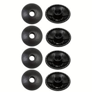 TEMU 8개 트레킹 폴 머드 가드, 플라스틱 팁 보호대, 신발 커버 교체 액세서리, 스노우 가드, 라운드 트레이, 내마모성 발 커버, 하이킹|등반|스노우|캠핑용 - 블랙