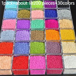 TEMU 18200개 1.8Mm 미니 솔리드 쌀 비즈, 30가지 색상 고품질 체코 유리 씨앗 비즈, 느슨한 비즈 스페이서 장식 비즈 DIY 목걸이 귀걸이 팔찌 보석 만들기, 파티 장식 용품