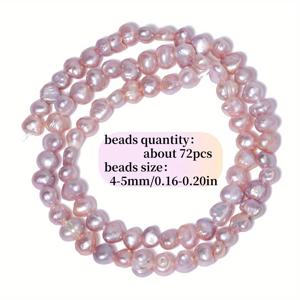 TEMU 72개 TTUIJI 4-5mm 보라색 자연 진주 - 비정상적인 모양의 느슨한 비즈 DIY 보석 만들기, 팔찌, 목걸이, 귀걸이 액세서리 - 여성 결혼식 및 선물, 보석 만들기 용품, 독특한 비즈 디자인, 수공예 비즈