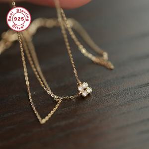 TEMU 스털링 여성용 14K 금도금 미니 크로스 합성 지르코니아 꽃 목걸이, 세련된 칼라본 체인, , 어머니날, 카니발, 연회, 파티 선물용, 특별한 날을 위한 목걸이,휴가 액세서리, 목걸이,섬세한 체인,합성 보석,정교한 장인 정신,경량 체인, 선물,여성 패션