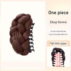 TEMU 1pc 우아한 여성용 볼륨-보는 곱슬이 있는 헤어 액세서리 - 고온 섬유, 자연스러운 보는 곱슬이 있는 확장, 오발 클립 디자인, 헤어 스타일을 위한 스타일리시 헤어핀, 헤어 액세서리, 안전한 클립 부착