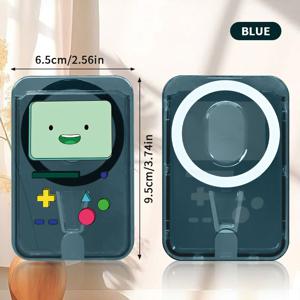 TEMU 스타일리시하고 휴대하기 쉬운 강력한 자석 카드 홀더, 아이폰 16/15/14 시리즈 및 기타 자석 폰 케이스 호환, PC 소재 제작, 1-4장의 카드를 보관 가능