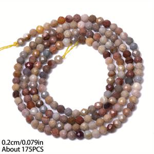 TEMU 2/3/4mm 천연석 면 처리된 알라샌 스톤, 라운드 루즈 비즈, 주얼리 만들기 DIY 우아한 팔찌, 목걸이, 귀걸이 액세서리에 적합한 수제 비딩 재료