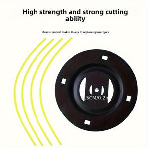 TEMU 1개 헤비듀티 잔디 깎기 트리머 부착물 - 4라인 디자인, 전기/가스 트리머 호환 가능, 전문 및 가정용 정원 가꾸기, 잡초 제거, 잔디 가장자리 다듬기 - 내구성 강한 금속 구조, 곡선형 메탈 디자인, 튼튼한 와이어 루프