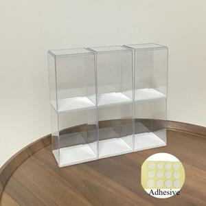 TEMU 뚜껑이 있는 투명 아크릴 디스플레이 박스 6개 세트 - 인형, 피규어, 수집품용 투명 정리 케이스 - 먼지 방지 보호 기능의 스택 가능 보관함 - 미니어처, 액션 피규어, 주얼리, 소형 물건을 위한 홈, 오피스, 매장용 컬렉터블 보호 케이스, 디자인, 내구성 있는 구조, 슬림한 디자인, 견고한 제작