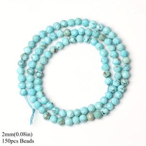 TEMU 2/3/4mm 천연 그린 터키석 소형 웨이스트 스톤 컷팅 루스 비즈, DIY 주얼리 만들기용 팔찌 귀걸이 목걸이 액세서리, 크리스마스 선물