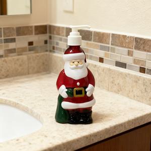 TEMU 310ml 프레스 타입 욕실 디스펜서 - 디자인, 계절 장식용 핸드 소프 디스펜서, 재사용 가능한 리필 가능 크리스마스 홈 디스펜서, 크리스마스 소프 디스펜서, 욕실 액세서리, 액체 비누 디스펜서, 손세척 디스펜서, 핸드 소프 디스펜서