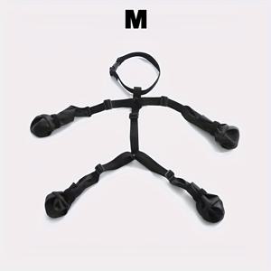 TEMU 모든 날씨에 적합한 조절형 방수 강아지 부츠 - 통기성과 부드러운 발바닥, 안전한 스냅식 고정, 내구성 있는 애완동물용 야외화, 산책·하이킹·도시탐험에 최적 (XS, S, M, L), PU 소재