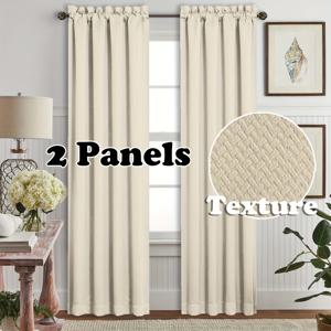 TEMU 2패널 열 절연 커튼 - 부드러운 폴리에스터 자카드 직조, 로드 포켓 디자인, 빛 차단 및 방 어둡게, 침실 및 거실용, 세탁기 사용 가능, 우아한 홈 데코, 거실 커튼, 커튼 핑크/라이트 핑크, 트랙가 있는 커튼, 대형 창문 커튼, 평범한 커튼, 방을 위한 어둡게 방지 커튼, 침실용 커튼, 거실용 커튼|커튼봉