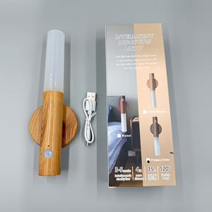 TEMU 1/2 모션 센서 스틱, 자석 벽 조명 야간 조명, USB 충전식 LED 스틱 조명, 무선 계단 실내 나무 벽 옷장 조명, 장식 조명, 가정용 비상 조명