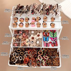 TEMU 678개 여성용 멀티컬러 나비 머리핀, 패션 스위트 헤어스타일 헤어밴드 탄력 스크런치 학생용 땋은 머리 포니테일 고정 카발라 보우노트 액세서리 - 데일리 스트리트 파티용 (박스 없음), 브레이드 클립,플로럴 디자인,가벼운 클립,멀티팩 헤어밴드,젊은 여성