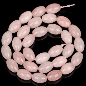 TEMU 30개 LOMUINE 천연 핑크 모르가나이트 비즈 - 8x12mm 대형 타원형 컷 쌀알 모양 DIY 주얼리 만들기, 팔찌, 목걸이, 펜던트용 | 목걸이 & 귀걸이 공예용 인조 보석 비즈 (30구슬 스트랜드)