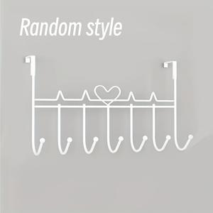 TEMU 간편 설치 도어 행잉 랙 - 공간 절약형 메탈 수납 선반, 수건, 옷, 모자 등에 적합, 못 없이 도어에 부착하는 주방 욕실 철제 아트 벽걸이형 후크리스 후크