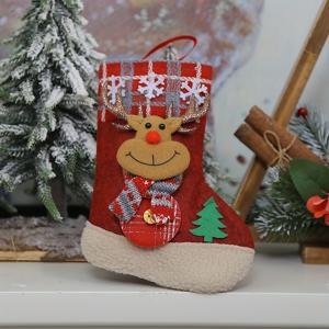 TEMU 새로운 크리스마스 파티 장식 1개, , 눈사람, 사슴, 사탕 봉투 디자인의 3D 소재 크리스마스 스타킹 (선물용), 크리스마스 트리 장식 및 침대 옆에 놓기에 완벽한 소형 패브릭 크리스마스 스타킹