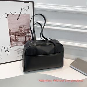 TEMU 여성용 대용량 숄더백 | 패셔너블하고 우아한 빈티지 토트백, 탈착식 숄더스트랩과 지퍼 클로저, 데이트, 파티, 쇼핑, 여행에 적합; 다양한 색상으로 제공되는 이상적인 선물 선택. 고품질 경량 디자인, 패션 애호가, 크리스마스, 할로윈, 춘절, 새해 선물에 완벽|빈티지샵