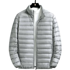 TEMU 남성용 경량 하이로프트 재킷 - 스탠드 칼라 지퍼업 코트, 포켓 포함, 루즈핏 캐주얼 아우터, 일상 및 포멀 행사용 - 올 시즌 충전재