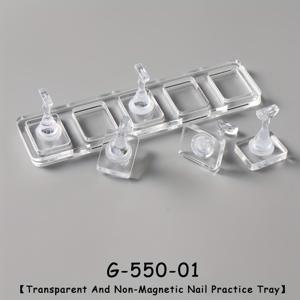 TEMU 투명 아크릴 네일 연습 베이스 & 디스플레이 랙 - 흡착컵 네일 아트 도구, 체스 피스 & 웨어 플레이트 포함, 매니큐어/페디큐어, 네일 트레이닝, DIY 연습용 - 네일 및 취미 활동가와 호환 가능