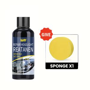 TEMU 차량 헤드라이트 복원 키트 - 황변, 안개, 산화 제거로 빠르게 복원, 밝기 및 선명도 회복, 야간 시야 향상, 항산화 보호, 헤드라이트 노화 방지, 모든 차량에 적합