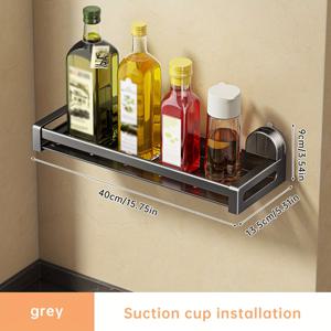 TEMU 1개 공간 절약형 욕실 선반 - 흡입 컵 설치, 드릴링 필요 없음, 강력한 욕실 선반, 샤워 및 화장실 벽/ 타일에 적합, 다기능 보관 정리기, 부활절 선물, 시즌 돌아오기 선택, 선반